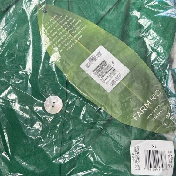 FarmRio Soft Garden Linen Blend Floral Shirt, NWT, Size XL - Picture 14 of 16